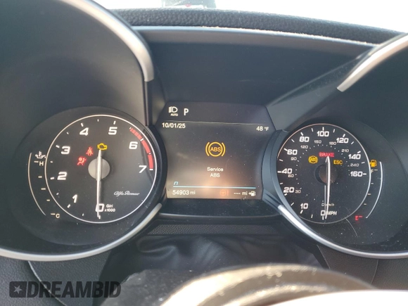 2022 Alfa Romeo Giulia with VIN ZARFAMAN8N7659604, listed as a Copart auction lot 88240735 with 54,903 mi miles and Non repairable. Bid and sale history available at DreamBid. Image 9.