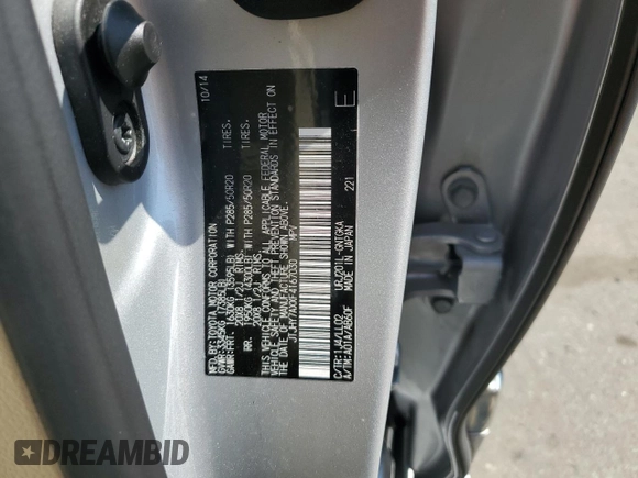 2015 Lexus LX 570 with VIN JTJHY7AXXF4167030, listed as a Copart auction lot 68377784 with 41,136 mi miles and Salvage Title. Bid and sale history available at DreamBid. Image 13.