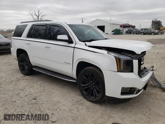 2017 GMC Yukon SLT with VIN 1GKS2BKC7HR176576, listed as a Copart auction lot 49887095 with 121,246 mi miles and Salvage Title. Bid and sale history available at carsss.com. Image 4.