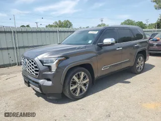 2023 Toyota Sequoia SR5 with VIN 7SVAAABA1PX007351, listed as a Copart auction lot 52858825 with 38,137 mi miles and Salvage Title. Bid and sale history available at carsss.com. Image 1.