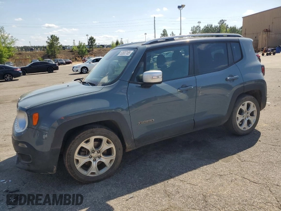 2017 Jeep Renegade Limited with VIN ZACCJADB8HPG19172, listed as a Copart auction lot 53500165 with 63,046 mi miles and Salvage title. Bid and sale history available at DreamBid. Image 1.