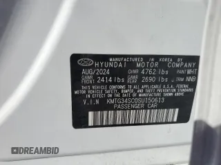2025 Genesis G70 2.5T with VIN KMTG34SC0SU150613, listed as a Copart auction lot 48740825 with Not provided miles and Salvage title. Bid and sale history available at DreamBid. Image 12.