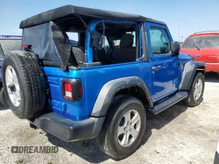2021 Jeep Wrangler Sport with VIN 1C4GJXAG7MW858553, listed as a Copart auction lot 74095444 with Not Provided miles and Non Repairable. Bid and sale history available at DreamBid. Image 3.
