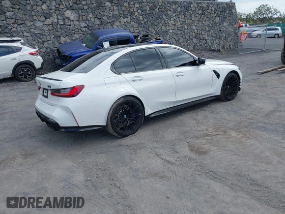 2024 BMW M3 Competition xDrive z VIN WBS43AY07RFS42807, wystawiony jako IAAI lot #41678678 z przebiegiem 3 394 mil mil oraz . Historia ofert i sprzedaży dostępna na DreamBid. Obrazek 4.