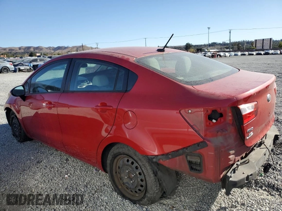 2013 Kia Rio LX with VIN KNADM4A38D6237793, listed as a Copart auction lot 87823165 with 160,349 mi miles and Salvage Title. Bid and sale history available at carsss.com. Image 2.