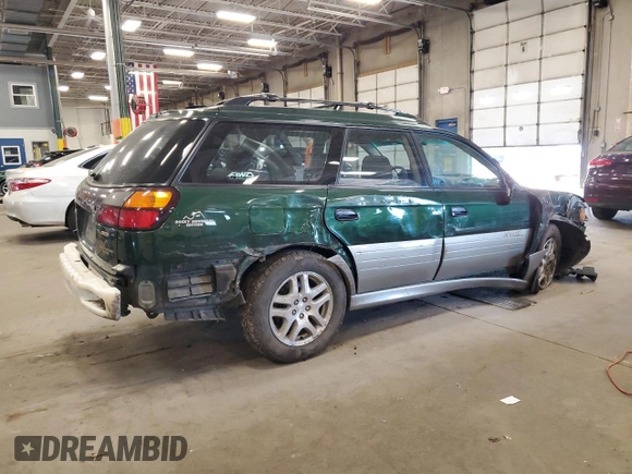 2001 Subaru Legacy Outback with VIN 4S3BH675217671670, listed as a Copart auction lot 56286775 with 86,557 mi miles and Salvage title. Bid and sale history available at DreamBid. Image 3.