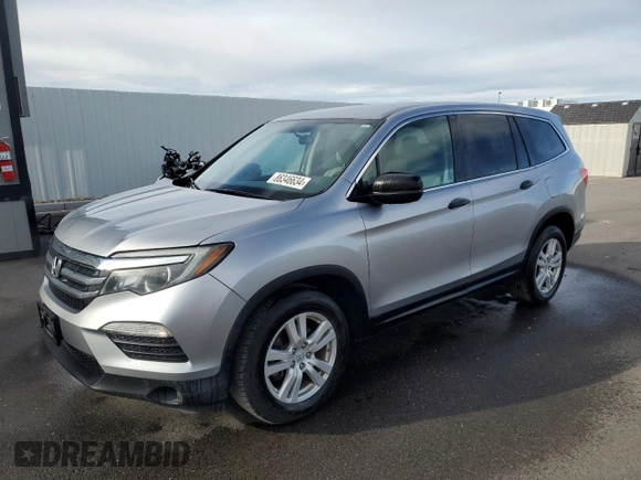 2016 Honda Pilot LX with VIN 5FNYF6H11GB078221, listed as a Copart auction lot 86346634 with 172,021 mi miles and Salvage Title. Bid and sale history available at carsss.com. Image 1.