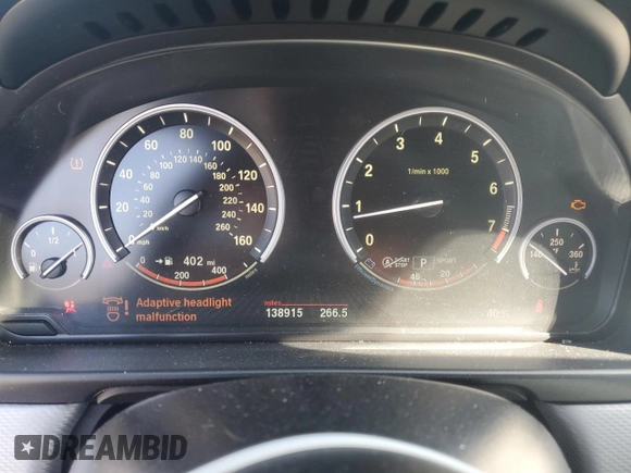 2014 BMW 5 Series 535i xDrive with VIN WBA5B3C55ED532060, listed as a Copart auction lot 48611175 with 138,915 mi miles and Salvage Title. Bid and sale history available at carsss.com. Image 9.
