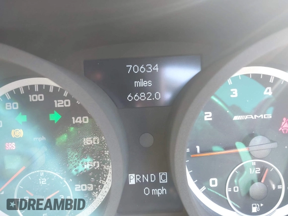 2007 Mercedes-Benz SLK 55 AMG with VIN WDBWK73F07F150189, listed as a IAAI auction lot 41334201 with 70,634 mi miles and . Bid and sale history available at DreamBid. Image 7.