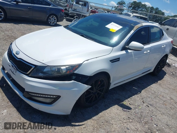2013 Kia Optima SX with VIN 5XXGR4A6XDG098389, listed as a IAAI auction lot 42322665 with 226,794 mi miles and . Bid and sale history available at DreamBid. Image 2.