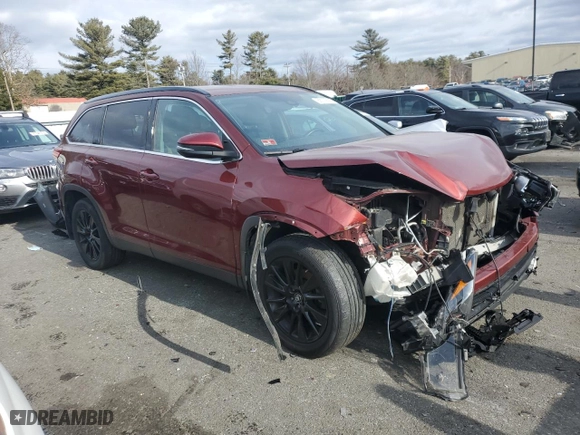2019 Toyota Highlander SE with VIN 5TDJZRFH2KS609926, listed as a Copart auction lot 88778605 with 210,367 mi miles and Salvage Title. Bid and sale history available at carsss.com. Image 4.