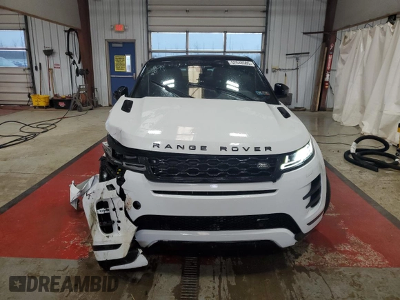 2022 Land Rover Range Rover Evoque R-Dynamic S with VIN SALZT2FX9NH172124, listed as a Copart auction lot 52648505 with 33,447 mi miles and Salvage Title. Bid and sale history available at carsss.com. Image 5.