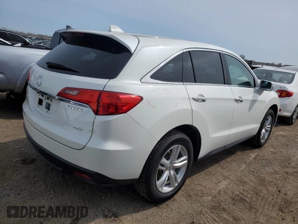 2015 Acura RDX Tech Pkg with VIN 5J8TB4H54FL008173, listed as a Copart auction lot 51183155 with 104,142 mi miles and Salvage Title. Bid and sale history available at carsss.com. Image 3.