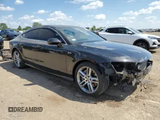 2014 Audi A7 Prestige with VIN WAU2GAFC7EN059839, listed as a Copart auction lot 63043225 with 66,632 mi miles and Salvage title. Bid and sale history available at DreamBid. Image 4.