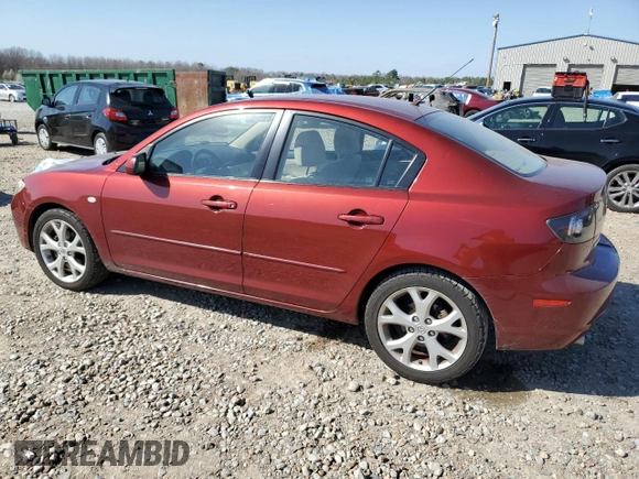 2008 Mazda Mazda3 i Touring Value with VIN JM1BK32F081141968, listed as a Copart auction lot 48970955 with 90,308 mi miles and Salvage Title. Bid and sale history available at carsss.com. Image 2.