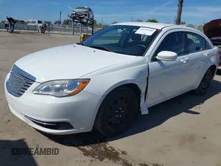 2013 Chrysler 200 LX with VIN 1C3CCBAB8DN688682, listed as a IAAI auction lot 41693101 with 125,478 mi miles. Bid and sale history available at carsss.com. Image 2.