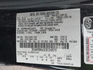 2012 Ford Fusion SE с VIN 3FAHP0HA5CR124979, выставлен на аукционе IAAI как лот 42487813 с пробегом 205 025 миль миль и . История ставок и продаж доступна на DreamBid. Изображение 9.