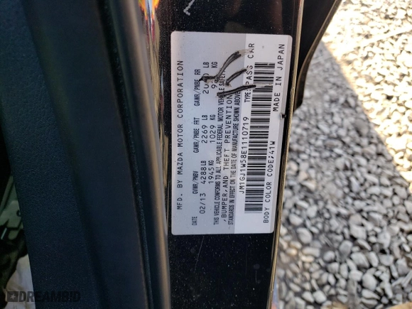 2014 Mazda Mazda6 i Grand Touring with VIN JM1GJ1W58E1110719, listed as a Copart auction lot 42708955 with 195,439 mi miles and Salvage Title. Bid and sale history available at carsss.com. Image 14.