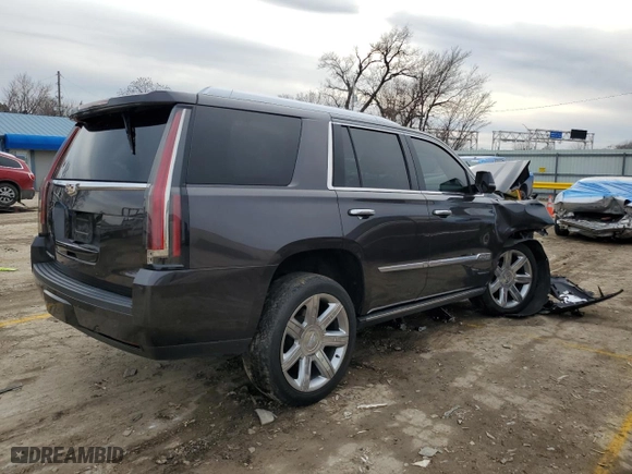 2017 Cadillac Escalade Premium Luxury with VIN 1GYS4CKJ0HR349052, listed as a Copart auction lot 42430434 with 44,598 mi miles and Salvage Title. Bid and sale history available at carsss.com. Image 3.
