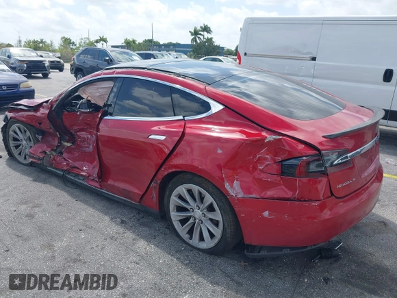 2016 Tesla Model S 70 with VIN 5YJSA1E16GF135833, listed as a IAAI auction lot 42084421 with 97,615 mi miles and . Bid and sale history available at DreamBid. Image 3.