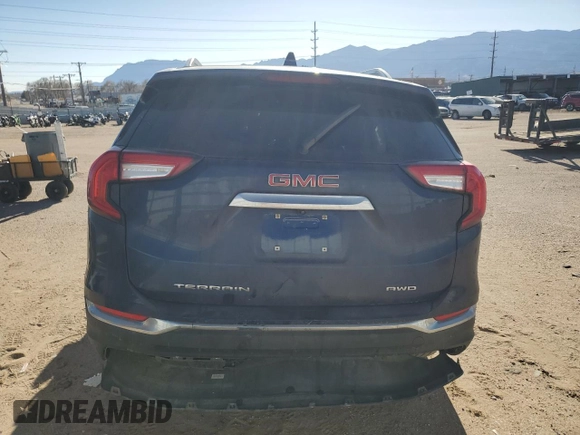 2023 GMC Terrain SLT with VIN 3GKALVEG9PL173483, listed as a Copart auction lot 43944655 with Not Provided miles and Salvage Title. Bid and sale history available at carsss.com. Image 6.