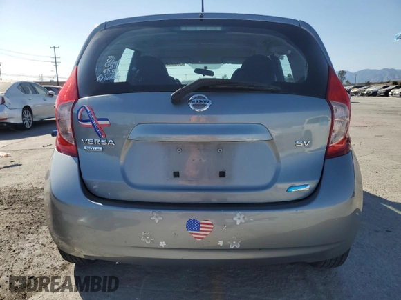 2015 Nissan Note S with VIN 3N1CE2CP4FL358297, listed as a Copart auction lot 59586475 with 53,252 mi miles and Salvage title. Bid and sale history available at DreamBid. Image 6.