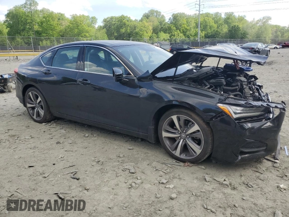 2021 Acura TLX Advance with VIN 19UUB5F65MA011856, listed as a Copart auction lot 54974865 with 29,390 mi miles and Salvage title. Bid and sale history available at DreamBid. Image 4.