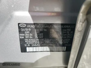 2020 Hyundai Santa Fe SEL with VIN 5NMS33AD5LH186111, listed as a Copart auction lot 49502915 with 69,071 mi miles and Salvage Title. Bid and sale history available at carsss.com. Image 14.