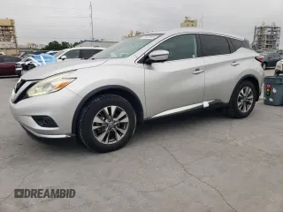 2016 Nissan Murano SV with VIN 5N1AZ2MG2GN142811, listed as a Copart auction lot 52642815 with 180,528 mi miles and Salvage Title. Bid and sale history available at carsss.com. Image 1.