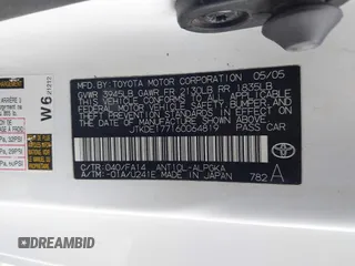 2006 Scion tC with VIN JTKDE177160064819, listed as a IAAI auction lot 41887686 with 1 mi miles. Bid and sale history available at carsss.com. Image 9.