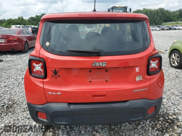 2018 Jeep Renegade Sport with VIN ZACCJBABXJPH41855, listed as a Copart auction lot 60539345 with 40,771 mi miles and Salvage title. Bid and sale history available at DreamBid. Image 6.