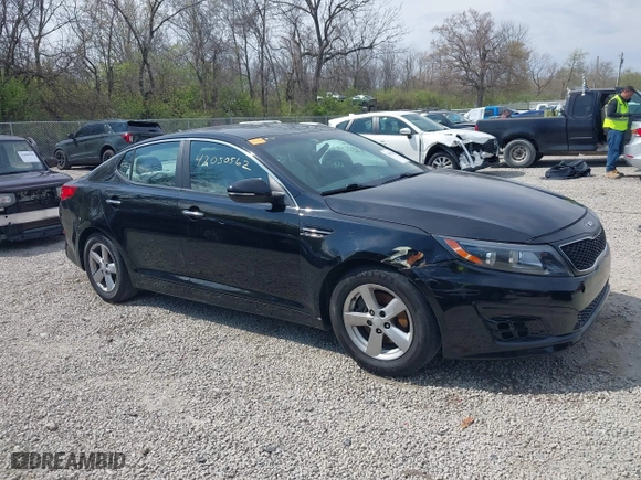2014 Kia Optima LX with VIN 5XXGM4A72EG343520, listed as a IAAI auction lot 42050562 with 126,270 mi miles. Bid and sale history available at carsss.com. Image 13.