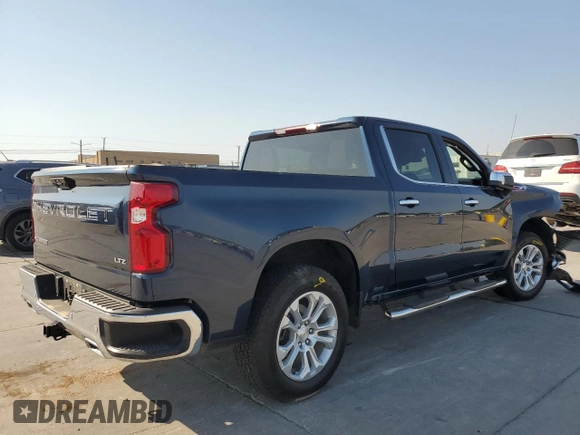 2023 Chevrolet Silverado 1500 LTZ with VIN 1GCUDGE89PZ129566, listed as a Copart auction lot 75698284 with 22,918 mi miles and Salvage Title. Bid and sale history available at carsss.com. Image 3.