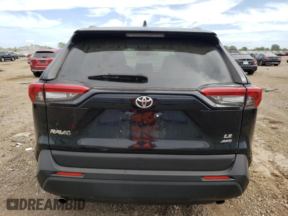 2019 Toyota RAV4 LE with VIN JTMF1RFV7KJ001139, listed as a Copart auction lot 66197193 with 55,811 mi miles and Salvage title. Bid and sale history available at DreamBid. Image 6.