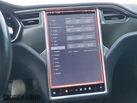 2015 Tesla Model S 85D with VIN 5YJSA1S29FF084680, listed as a Copart auction lot 51488045 with 116,690 mi miles and Salvage Title. Bid and sale history available at carsss.com. Image 9.