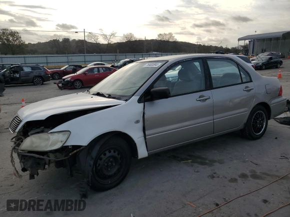 2003 Mitsubishi Lancer ES with VIN JA3AJ26E83U079025, listed as a Copart auction lot 76900594 with 0 mi miles and Salvage Title. Bid and sale history available at carsss.com. Image 1.