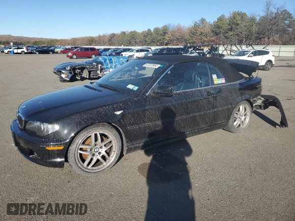 2005 BMW 3 Series 330Ci with VIN WBABW53405PL51084, listed as a Copart auction lot 87222954 with 0 mi miles and Salvage Title. Bid and sale history available at carsss.com. Image 1.