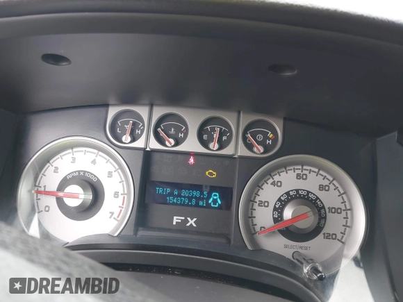 2010 Ford F-150 XL with VIN 1FTFW1EVXAFC57538, listed as a IAAI auction lot 42045616 with 154,379 mi miles. Bid and sale history available at carsss.com. Image 7.