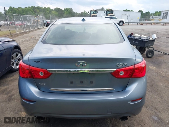 2015 Infiniti Q50 with VIN JN1BV7AR9FM418836, listed as a IAAI auction lot 42181355 with 165,787 mi miles and . Bid and sale history available at DreamBid. Image 17.