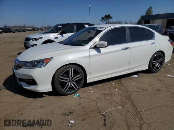 2017 Honda Accord Sedan Sport with VIN 1HGCR2F55HA077908, listed as a Copart auction lot 53305685 with 116,099 mi miles and Clean Title. Bid and sale history available at carsss.com. Image 1.