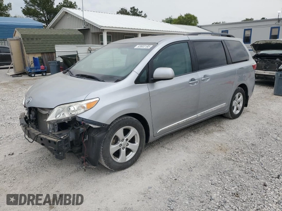 2016 Toyota Sienna LE AAS with VIN 5TDKK3DC2GS727947, listed as a Copart auction lot 53683195 with 62,689 mi miles and Clean Title. Bid and sale history available at carsss.com. Image 1.