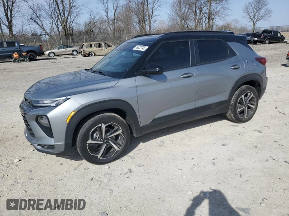 2023 Chevrolet TrailBlazer RS with VIN KL79MTSL7PB100578, listed as a Copart auction lot 49632745 with 12,508 mi miles and Salvage Title. Bid and sale history available at DreamBid. Image 1.