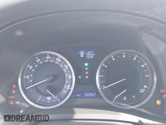 2012 Lexus IS 250 with VIN JTHBF5C25C5183046, listed as a IAAI auction lot 41587414 with 50,952 mi miles and . Bid and sale history available at DreamBid. Image 15.