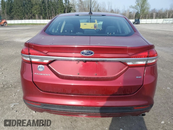 2017 Ford Fusion SE with VIN 3FA6P0H78HR338271, listed as a Copart auction lot 54930585 with 87,897 mi miles and Salvage Title. Bid and sale history available at carsss.com. Image 6.
