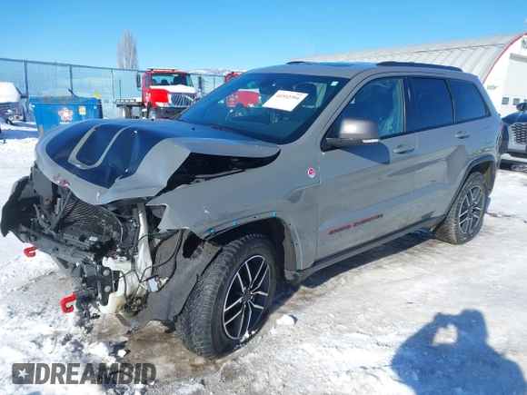 2021 Jeep Grand Cherokee Trailhawk with VIN 1C4RJFLG2MC854007, listed as a IAAI auction lot 41512394 with 50,674 mi miles. Bid and sale history available at carsss.com. Image 20.