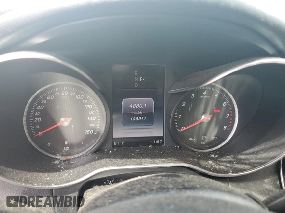 2017 Mercedes-Benz C 300 with VIN WDDWF4JB2HR253222, listed as a Copart auction lot 56388125 with 105,591 mi miles and Salvage title. Bid and sale history available at DreamBid. Image 9.