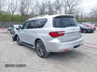 2021 Infiniti QX80 Sensory with VIN JN8AZ2BE9M9267352, listed as a IAAI auction lot 42016437 with 43,872 mi miles and . Bid and sale history available at DreamBid. Image 3.