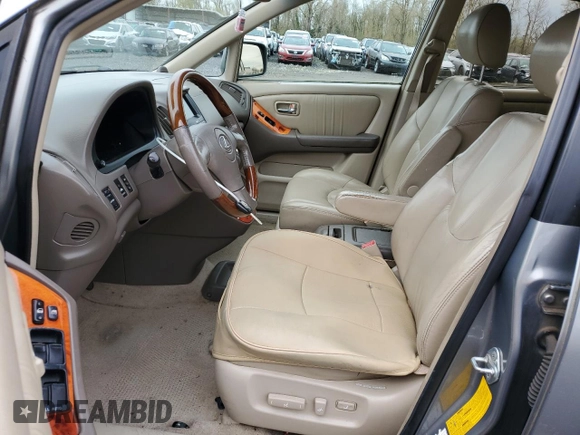 2001 Lexus RX 300 with VIN JTJHF10U810223492, listed as a Copart auction lot 51623115 with 124,459 mi miles and Salvage Title. Bid and sale history available at DreamBid. Image 7.