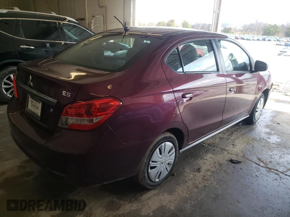 2020 Mitsubishi Mirage G4 ES with VIN ML32F3FJ6LHF01236, listed as a Copart auction lot 37659803 with 0 mi miles. Bid and sale history available at carsss.com. Image 3.
