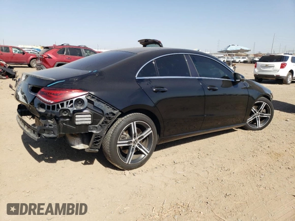 2020 Mercedes-Benz CLA 250 with VIN WDD5J4HB1LN039418, listed as a Copart auction lot 72657623 with 36,629 mi miles and . Bid and sale history available at DreamBid. Image 3.